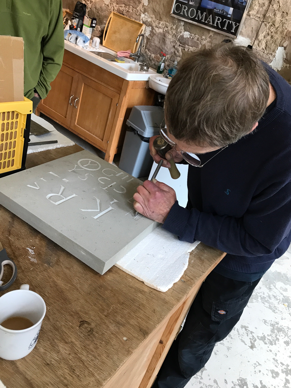 Robbie at work